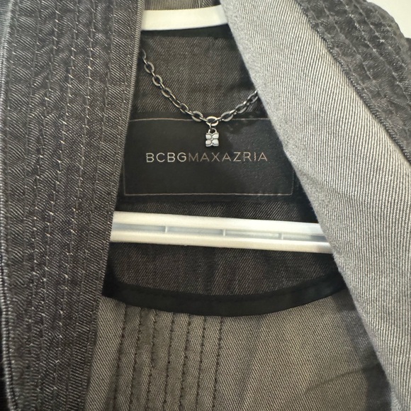 BCBGMaxAzria Dark Jean & Lamb Leather Jacket - Picture 3 of 4